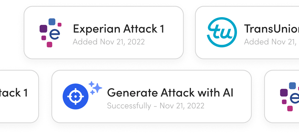 Centro de ataques de Financore con disputa Experian generada por IA